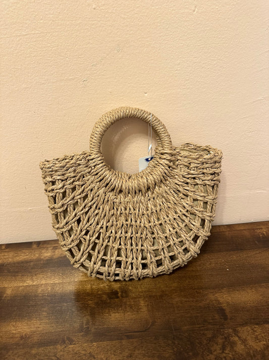 Woven Round Handle Purse