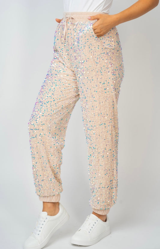 Holiday Sequin Knit Joggers