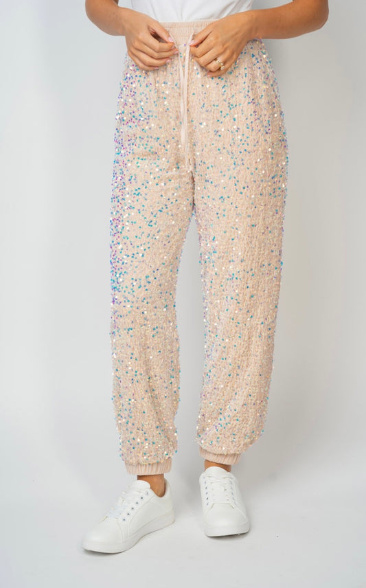 Holiday Sequin Knit Joggers