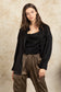 Black Silk Button Up & Silk Tank Set