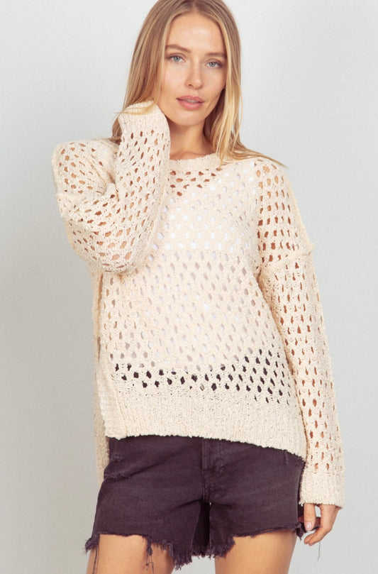 Oversized Tunic Hole Sweater