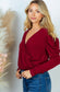 Burgundy Long Sleeve Knit Bodysuit