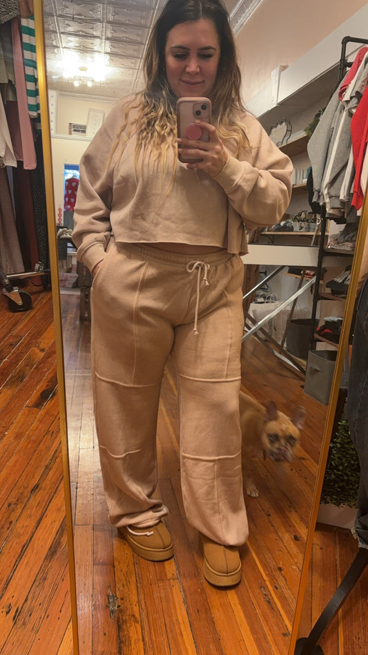 Tan Cropped Pullover