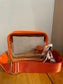 Clear Orange Stadium Bag