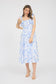 Fruit Blossom Tiered Midi Dress