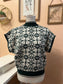 Geometric Pattern Short Sleeve Sweater