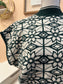 Geometric Pattern Short Sleeve Sweater