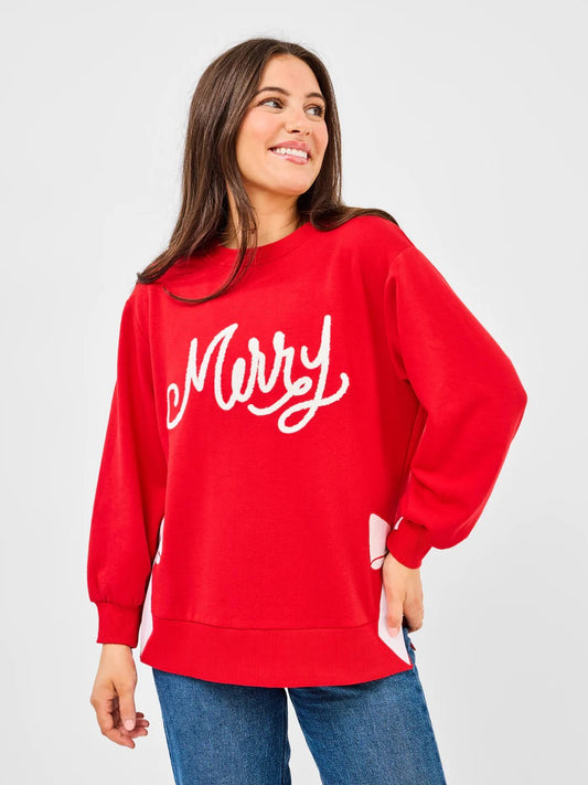 Lakelyn Merry Bow Crewneck