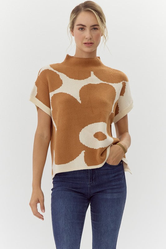 Floral Toffee Sweater