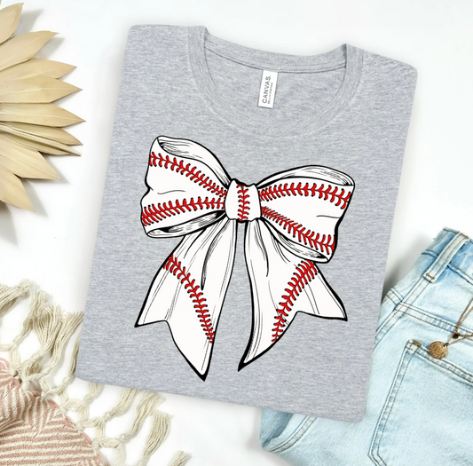 Baseball Bow Graphic Tee