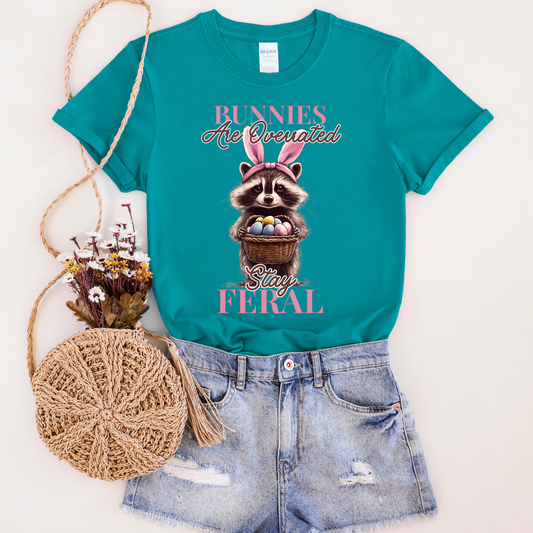 Bunnies Are Overrated, Stay Feral Graphic Tee