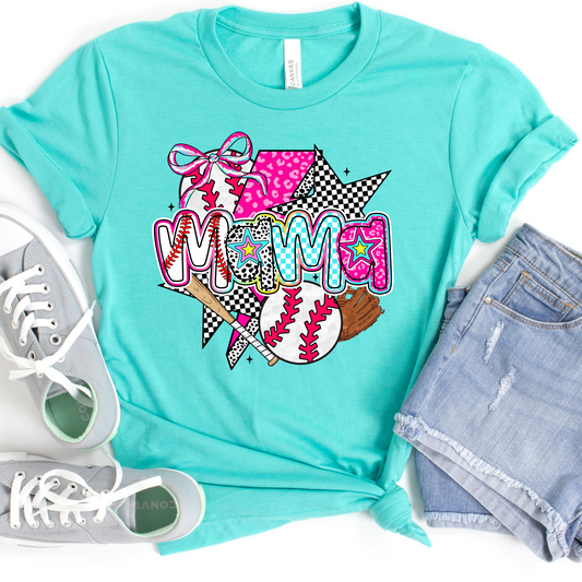 Leopard Lightning Bolt Mama Graphic Tee