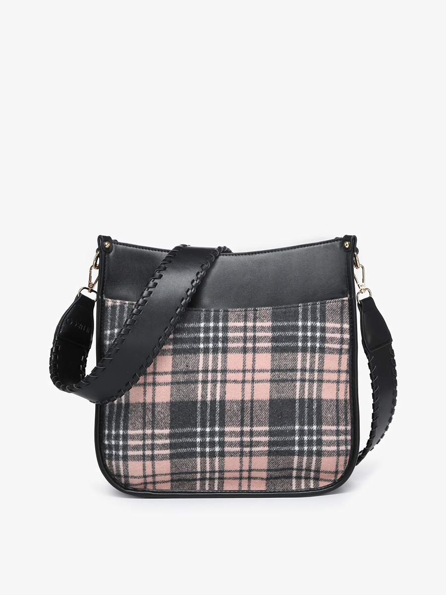 Chloe Plaid Crossbody with Guitar Strap