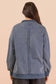 Mock Neck Mineral Washed Knit Causal Top