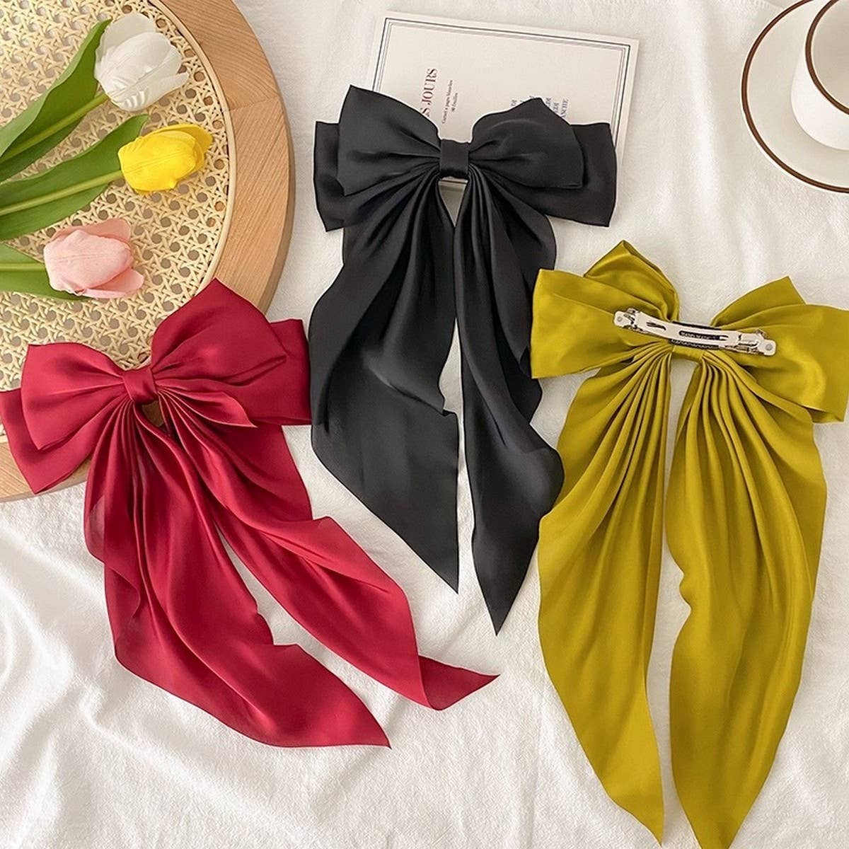 CWAHA1104_SIMPLE TEMPERAMENT BOW HAIR CLIP