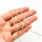 XM3106PZXETT. 14k Gold Filled Smooth and Silver Textured Paperclip Link Chain