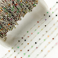 MGS24. Multi Gemstone White Sterling Silver Wire Chain