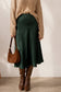 Elastic High Waist Satin Maxi Skirt