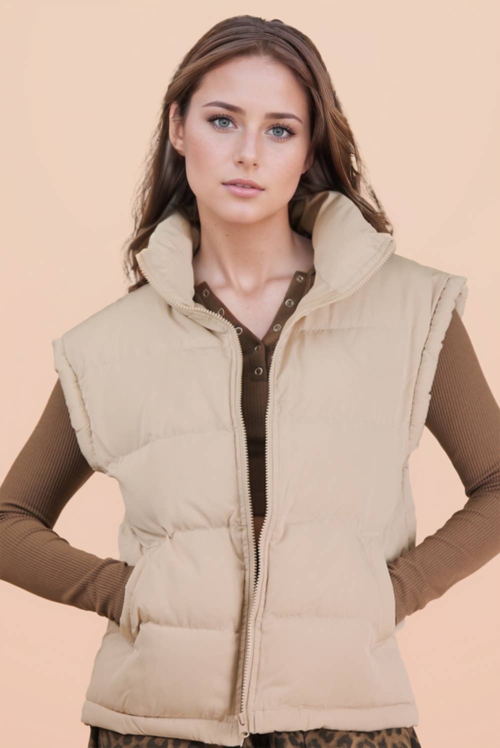 High Neck Casual Comfy Puffer Vest