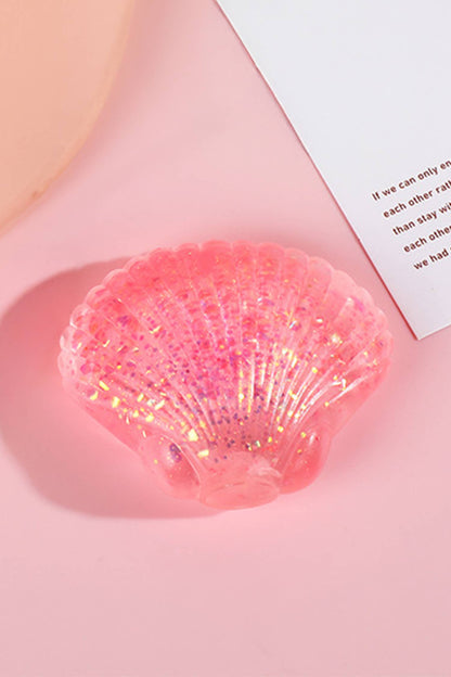 Seashell Shaped Glitter Squishy Stress Relief Squeeze Toy