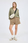 STRIPED DROP SHOULDER V NECK KNIT TOP