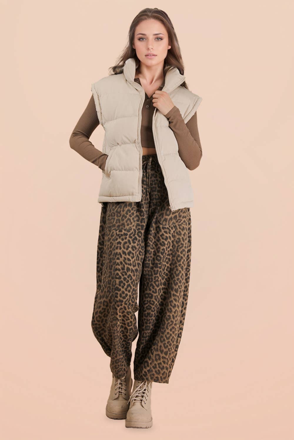 High Neck Casual Comfy Puffer Vest