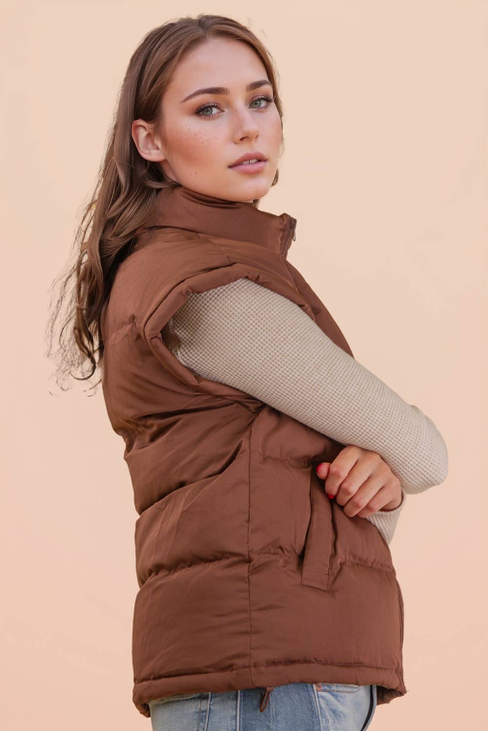 High Neck Casual Comfy Puffer Vest