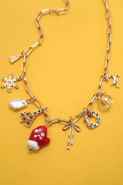 CHARM NECKLACE-CHRISTMAS TREE MITTEN RUDOLPH | 80N91710