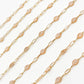V250-OP1GF. Gold Filled Golden Shade Color Opal Enamel Cable Chain