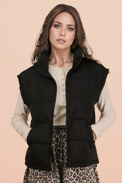 High Neck Casual Comfy Puffer Vest