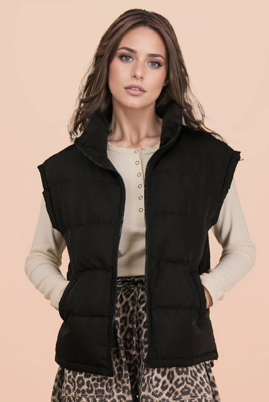 High Neck Casual Comfy Puffer Vest