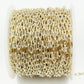 XM3106PZXETT. 14k Gold Filled Smooth and Silver Textured Paperclip Link Chain