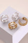 MINI CUTOUT CHECKER HOOP HUGGIE EARRING | 80E2440