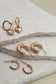 HEART DROP PEARL STUDED HOOP TRIO EARRINGS | 80E6397