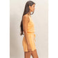 Drawstring Waist Sleeveless Romper
