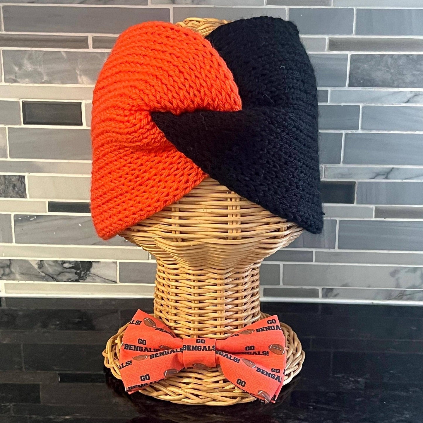 Tiger Stripe Knit Twist Headband | Cincinnati Team Spirit