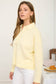 EXPOSED SEAM LONG SLEEVE TEXTURED KNIT POLO