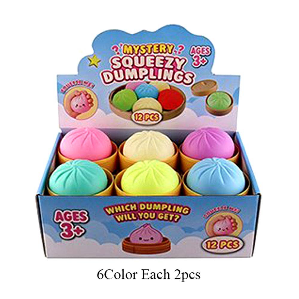 12PCS - Pastel Steamed Bao Bun Dumpling Squeeze Squishy Stress Relief Toy