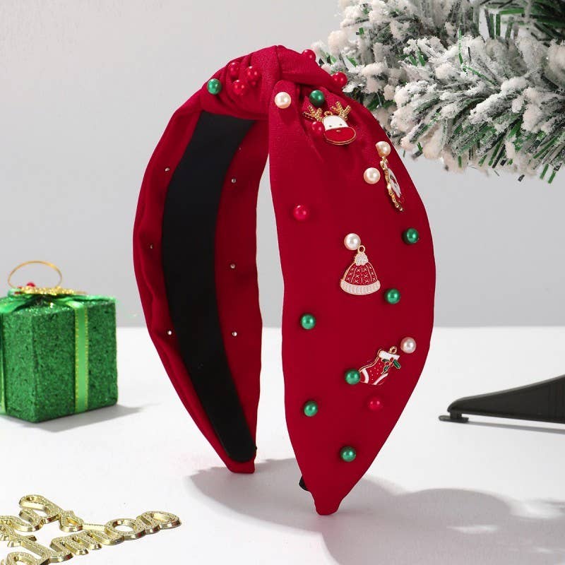 CHRISTMAS TREE SANTA REINDEER HAIR BAND HEADBAND | 40HB173