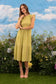 SMOCKED TIERED MIDI DRESS