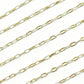 XM3106PZXETT. 14k Gold Filled Smooth and Silver Textured Paperclip Link Chain