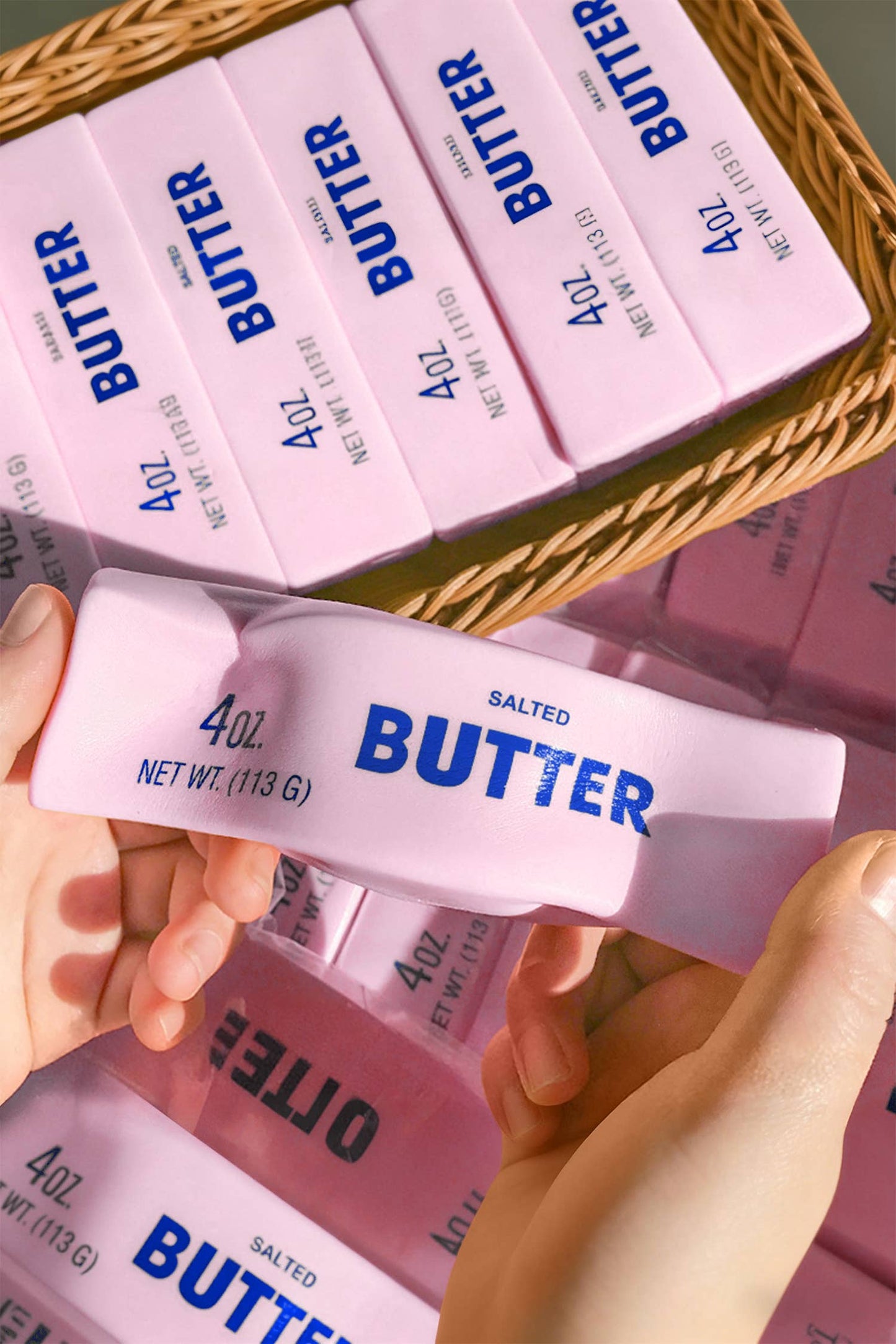 Realistic PU Butter Stick Stress Relief Toy Gifts