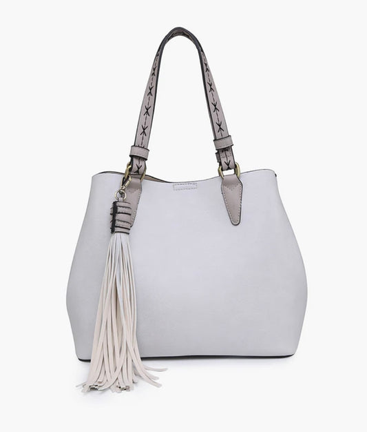 Pale Grey Aliza Satchel