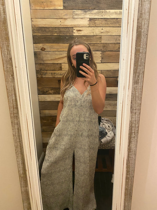 White Dotted Loose Romper