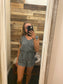 Sage Grey Ruffled Sleeveless Romper