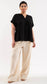 Plus Split Neck Front Pocket Top