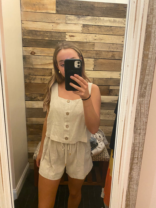 Soft Linen Blend Romper