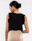 Folded Ruffle Sleeveless Top