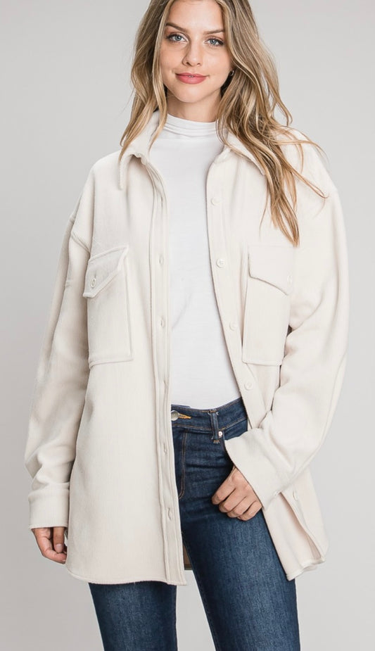 Soft and Lofty Corduroy Shacket