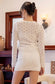 Ivory Crochet Front Tie Cardigan